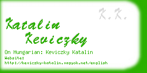 katalin keviczky business card